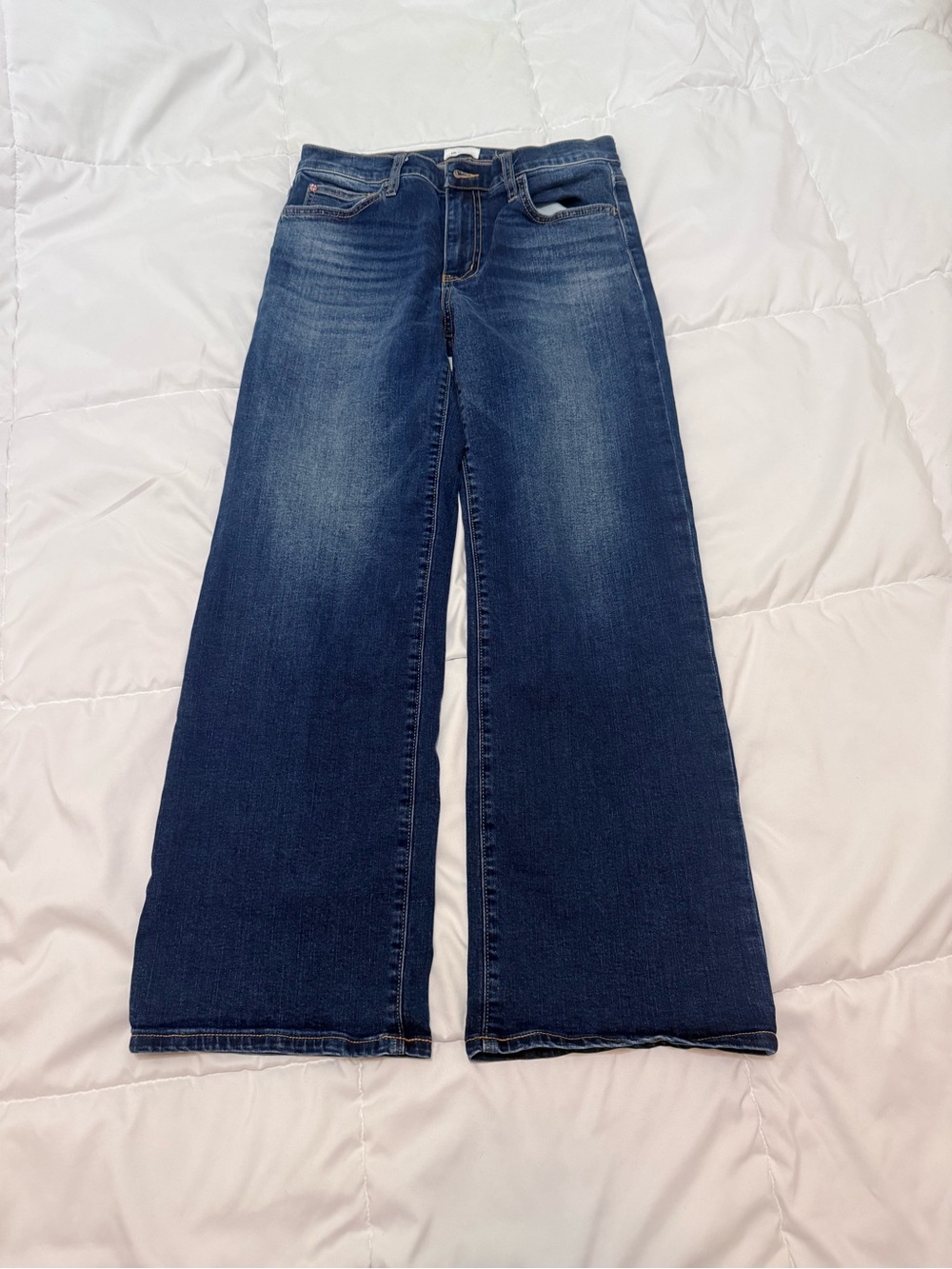 Hudson Jeans Wide Leg Deep Indigo Flare Jeans